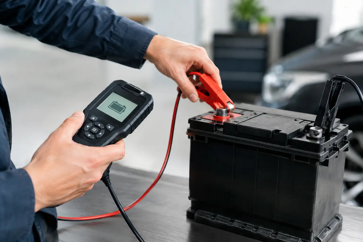 Testa bilbatteri med batteritestare rätt