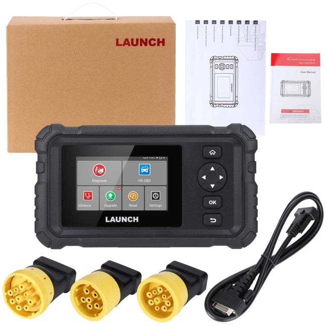 Launch CRP129 HD Elite Truck Diagnosverktyg – OBD2 Scanner för Lastbil, Buss & Tunga Fordon DPF, Kodning, Live Data