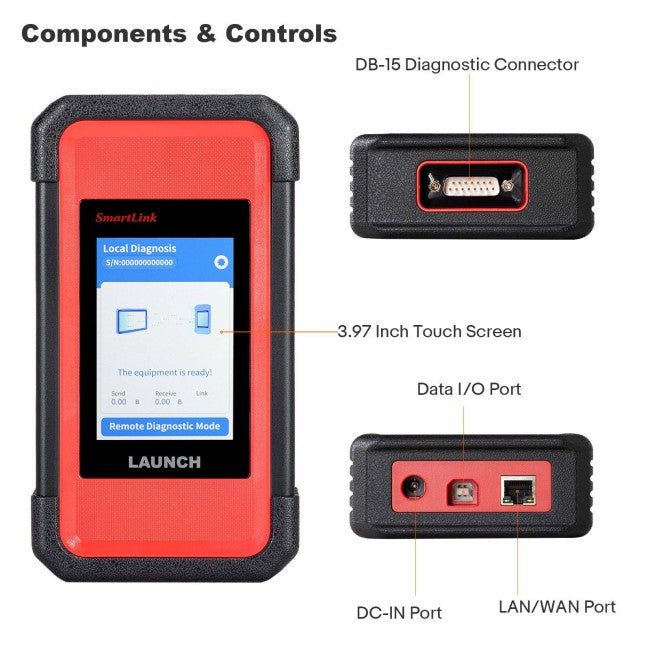 LAUNCH X431 PRO3 V+ Elite Diagnosverktyg – J2534, SmartLink VCI, DoIP, Aktiv Test, Topology Mapping, Online Kodning & 60+ Servicefunktioner