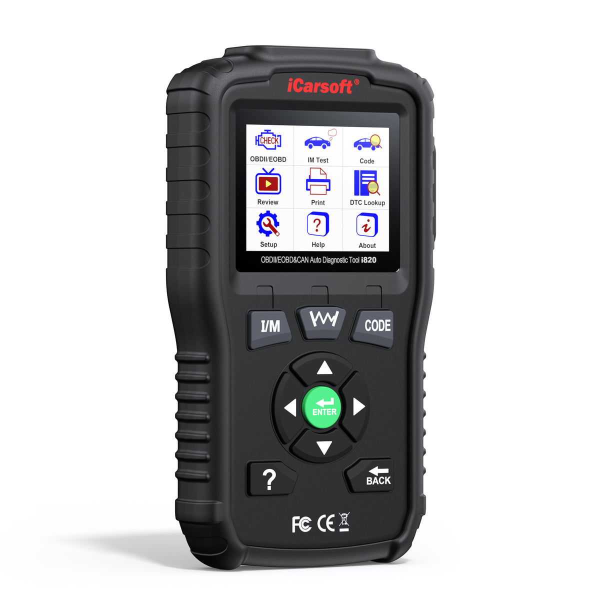 iCarsoft i820 OBD2 Felkodsläsare – Professionellt Diagnosverktyg för Motor och Batteritest