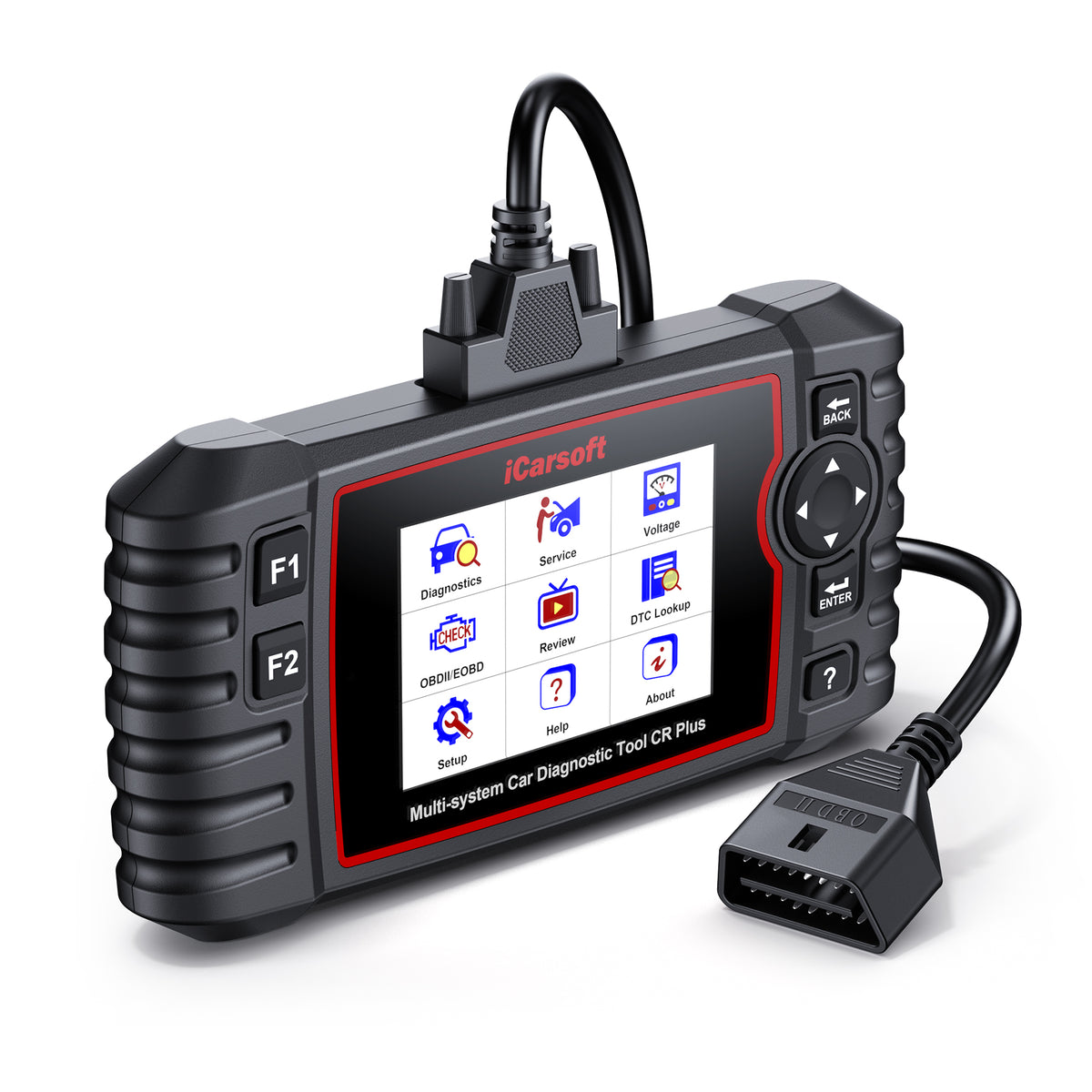 iCarsoft CR Plus OBD2 Diagnosverktyg – Multimärke felkodsläsare med 4 System & Servicefunktioner