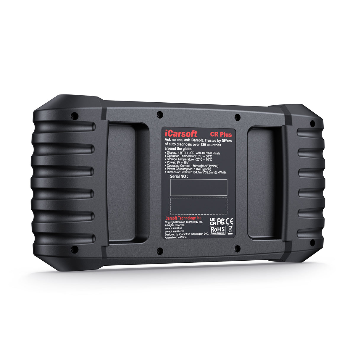 iCarsoft CR Plus OBD2 Diagnosverktyg – Multimärke felkodsläsare med 4 System & Servicefunktioner