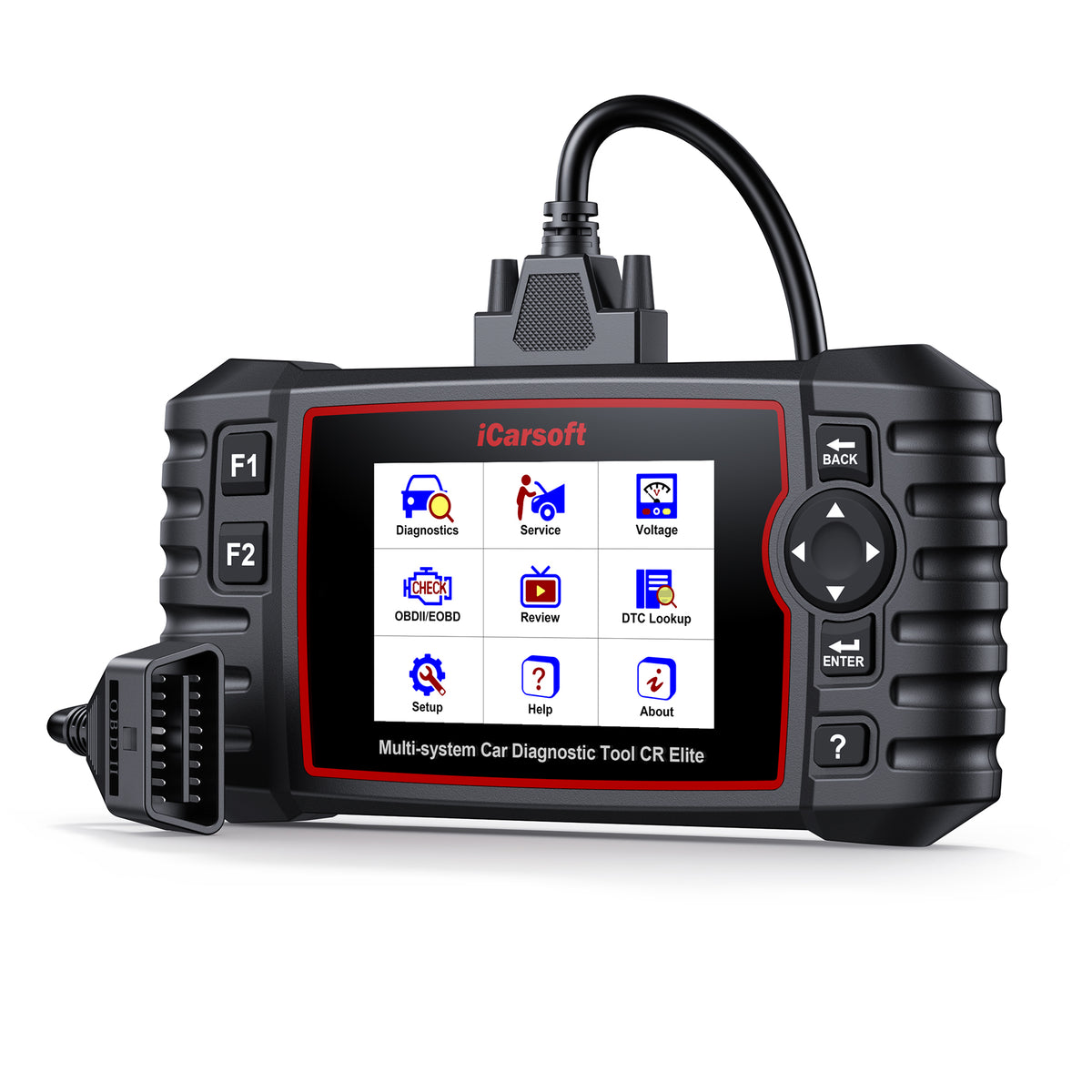 iCarsoft CR Elite OBD2 Felkodsläsare – Multimärkes Diagnosverktyg för Motor, ABS, Airbag & Transmission
