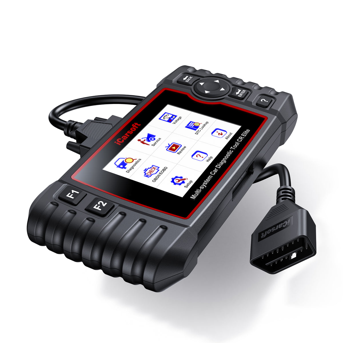 iCarsoft CR Elite OBD2 Felkodsläsare – Multimärkes Diagnosverktyg för Motor, ABS, Airbag & Transmission