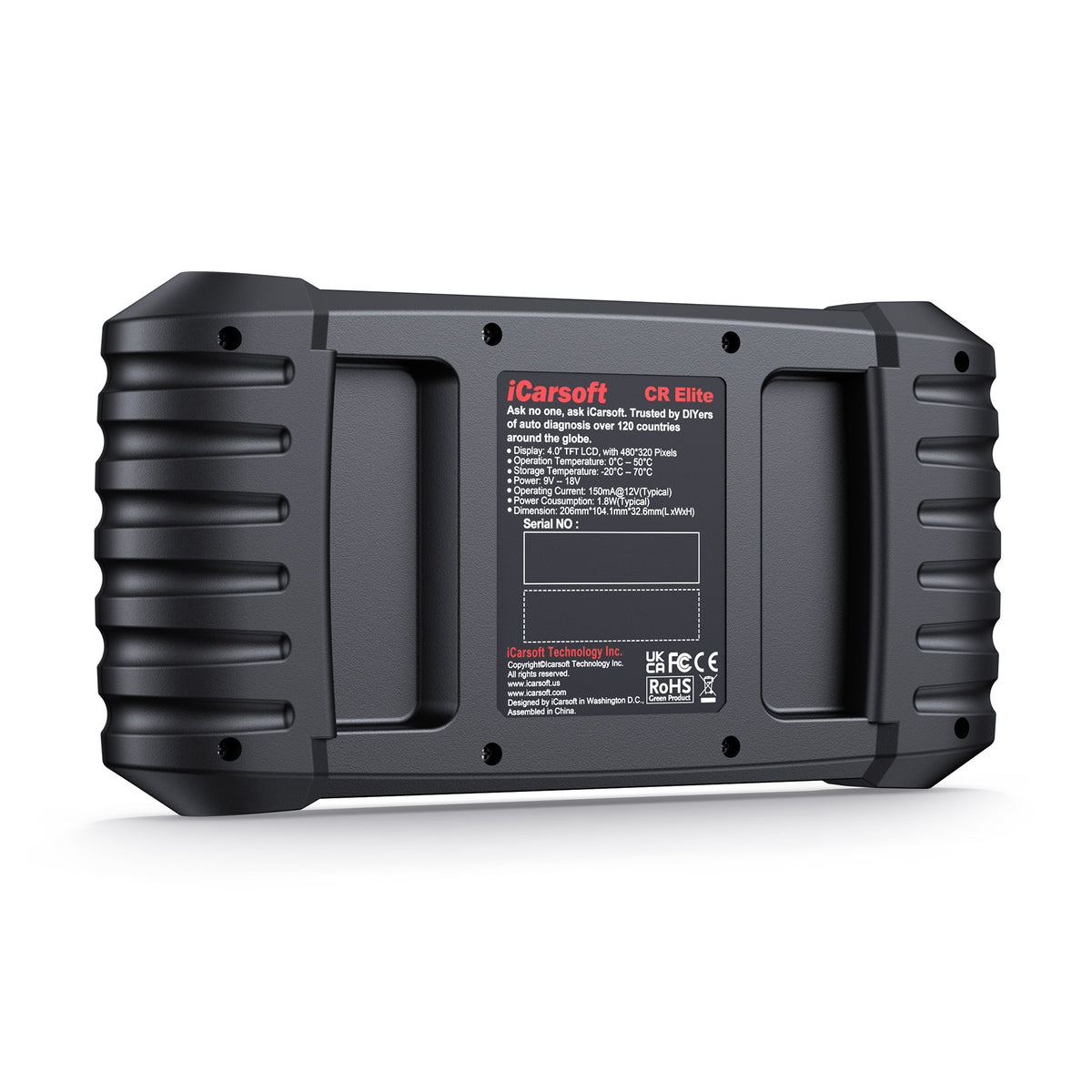 iCarsoft CR Elite OBD2 Felkodsläsare – Multimärkes Diagnosverktyg för Motor, ABS, Airbag & Transmission