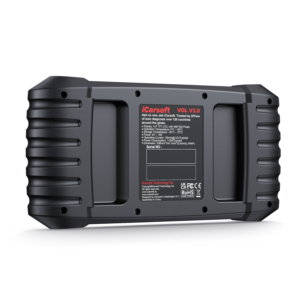 iCarsoft VOL V3.0 OBD2 Diagnosverktyg Felkodsläsare för Volvo & SAAB – Full Systemdiagnostik, Servicefunktioner & Livstids Uppdateringar