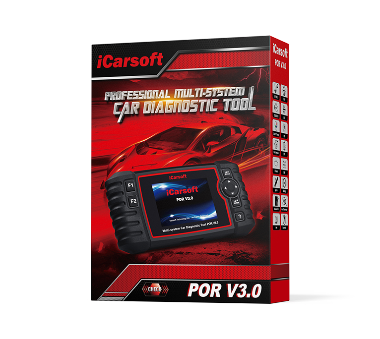iCarsoft POR V3.0 Porsche Felkodsläsare – Professionell OBD2 Diagnosverktyg med Full Systemdiagnos & Servicefunktioner