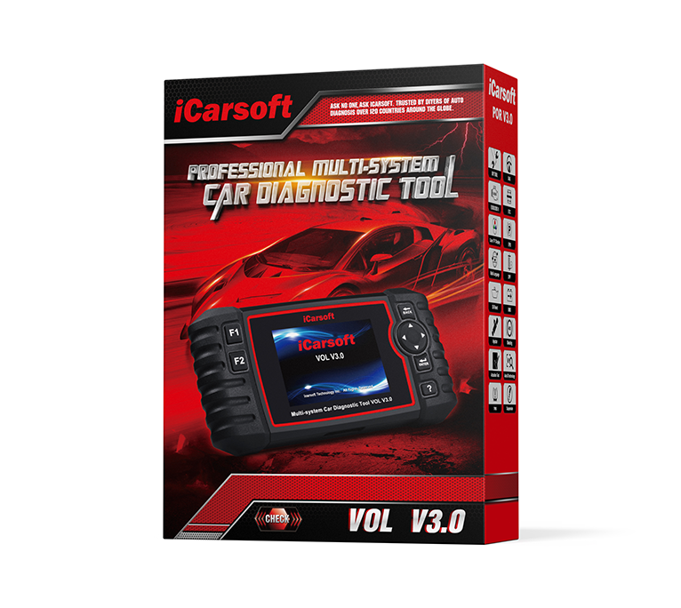 iCarsoft VOL V3.0 OBD2 Diagnosverktyg Felkodsläsare för Volvo & SAAB – Full Systemdiagnostik, Servicefunktioner & Livstids Uppdateringar