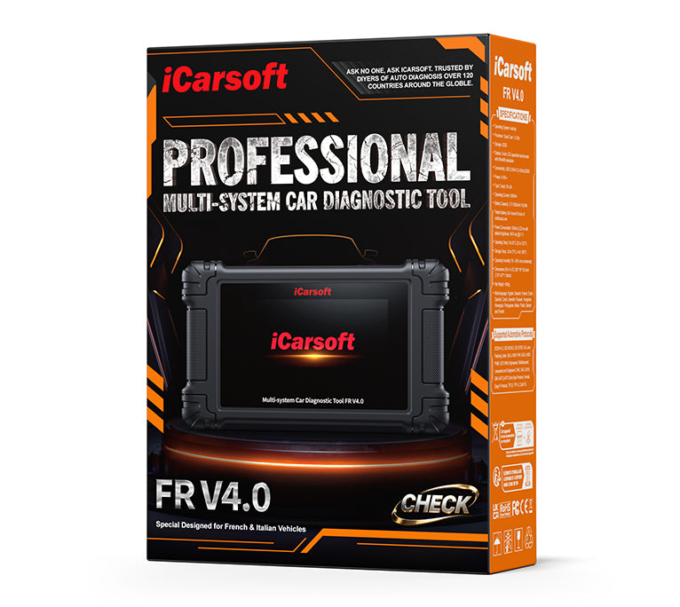 iCarsoft FR V4.0 Diagnosverktyg – Avancerad OBD2 felkodsläsare för franska och italienska bilar
