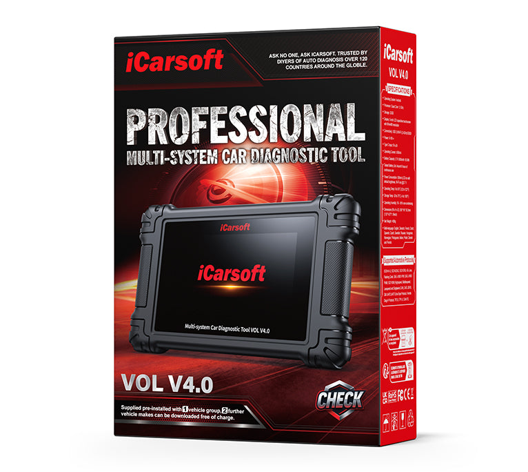 iCarsoft VOL V4.0 OBD2 Diagnosverktyg Felkodsläsare för Volvo & Saab – Full Systemdiagnostik, Servicefunktioner & WiFi Uppdatering