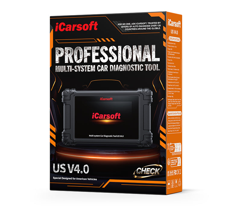iCarsoft US V4.0 Diagnosverktyg – Avancerad felkodsläsare för Chrysler, Ford, GM, JEEP