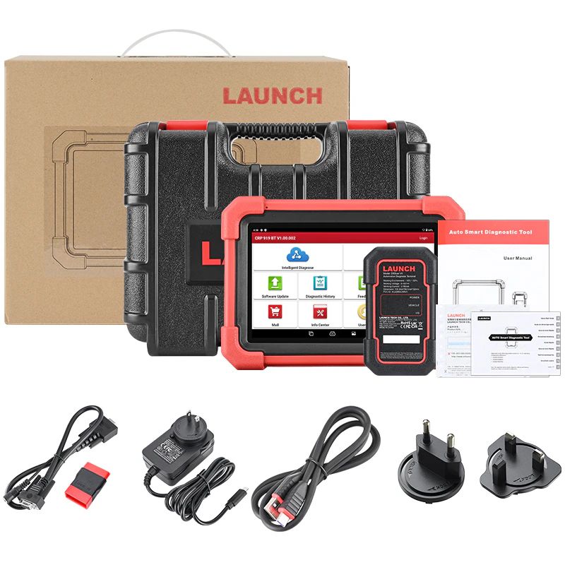 Launch CRP919X BT OBD2 Felkodsläsare – Avancerad Trådlös Diagnos med ECU-kodning, Aktivt Test & 2 Års Licens