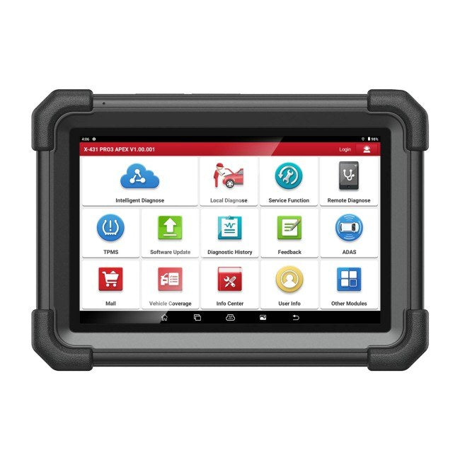Launch X431 PRO3 APEX Diagnosverktyg 10,1” – Dubbelriktad OBD2 Scanner med ECU-kodning, 37+ Servicefunktioner, CAN FD & DoIP