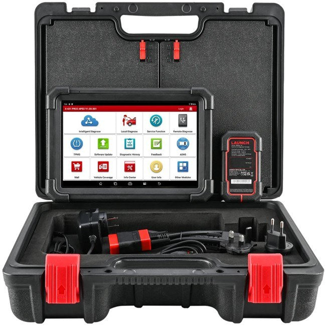 Launch X431 PRO3 APEX Diagnosverktyg 10,1” – Dubbelriktad OBD2 Scanner med ECU-kodning, 37+ Servicefunktioner, CAN FD & DoIP