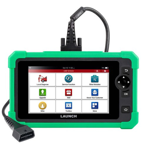 Launch CRP919 EV Felkodsläsare– OBD2 Scanner för Elbilar & Hybrid | 2 års fria uppdateringar