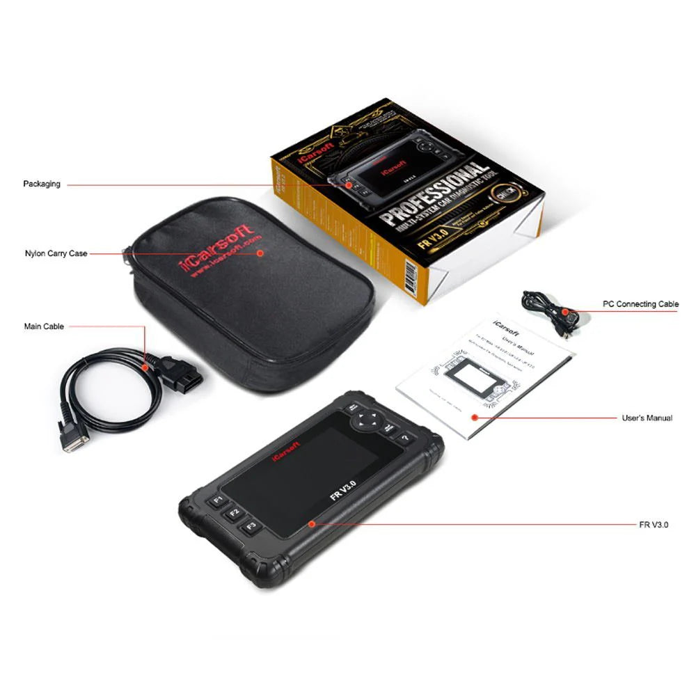 iCarsoft FR V3.0 – Kraftfull OBD2 Felkodsläsare för Peugeot, Citroën, Renault, Fiat, Alfa Romeo